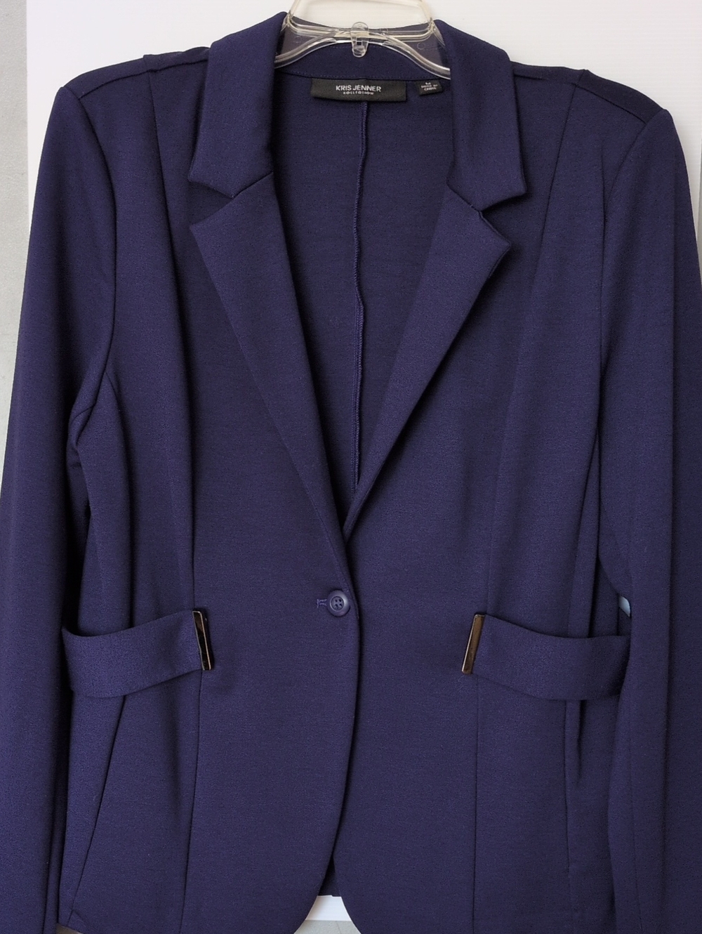 Purple Knit Blazer with Waist Detail  Size M